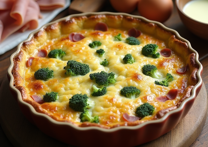 clafoutis brocoli jambon