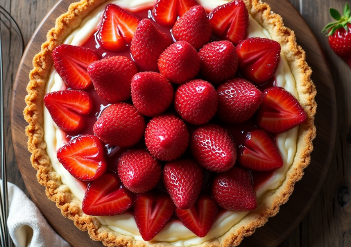 Tarte aux Fraises Simple