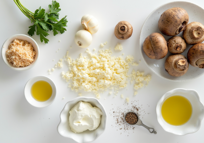bouchées de champignons gratinés