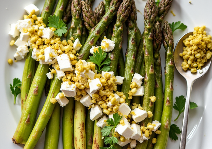 Asperges rôties à la feta