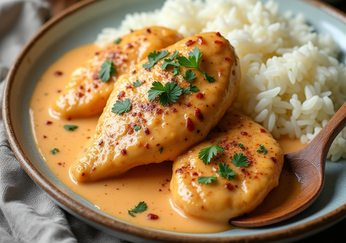 poulet sauce crémeuse