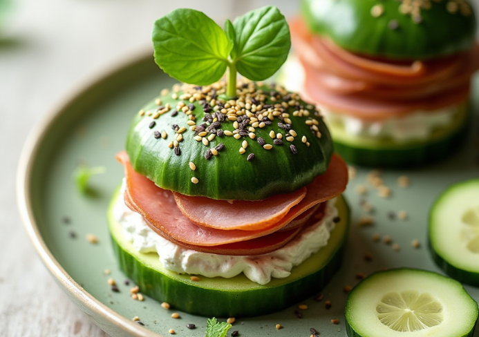 Burger frais de concombre