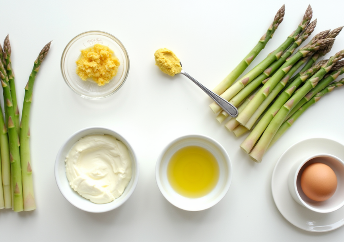 Asperges à la sauce mimosa