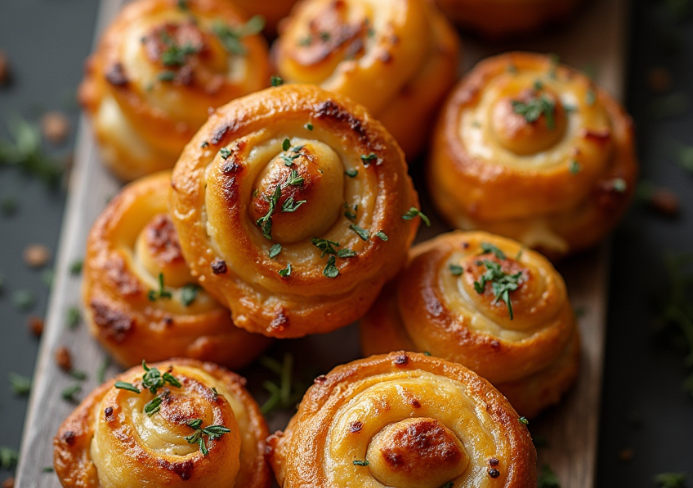 Petits Roulés Croustillants au Fromage