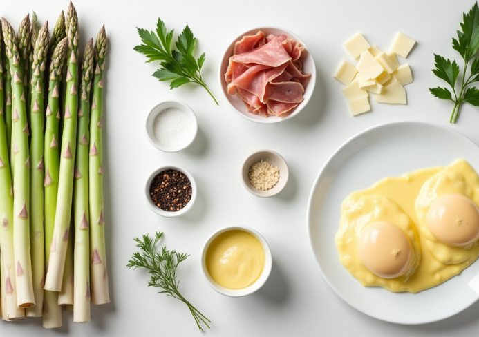 witte asperges met ei