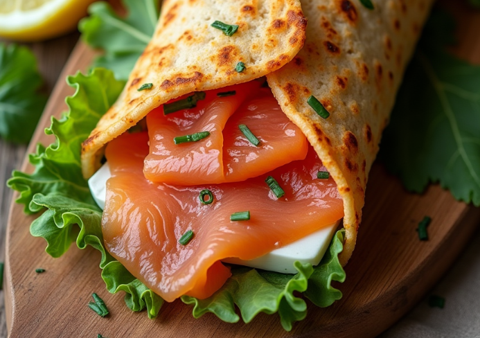 Wrap maison au saumon