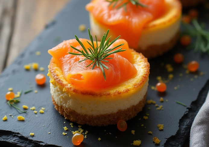 mini-cheesecakes saumon