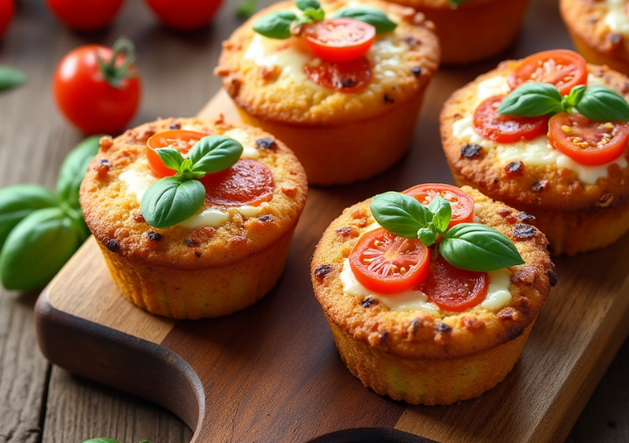 Muffins Tomate, Mozzarella