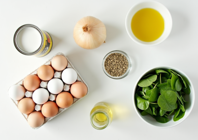 omelette aux épinards