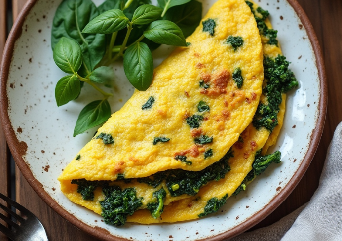 omelette aux épinards