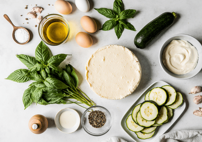 flan de courgette chèvre