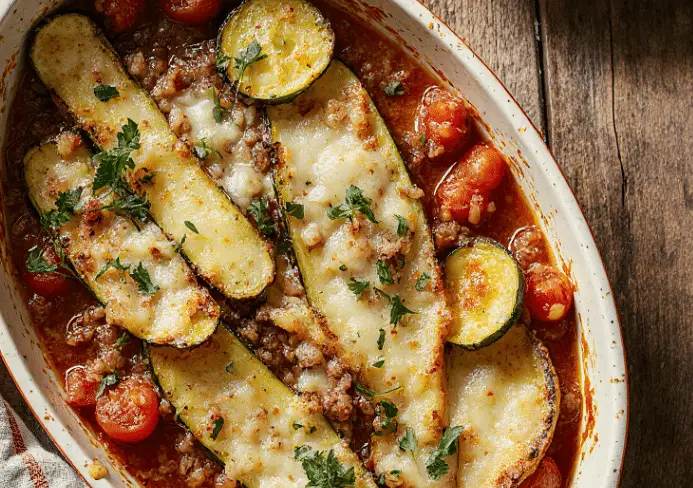 courgettes farcies à la viande hachée