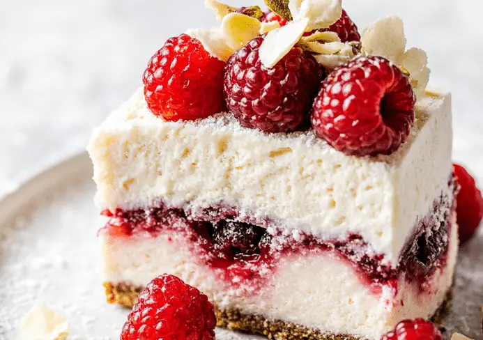 dessert rafraichissant glacé aux framboises