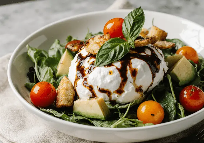 burrata chiffonade