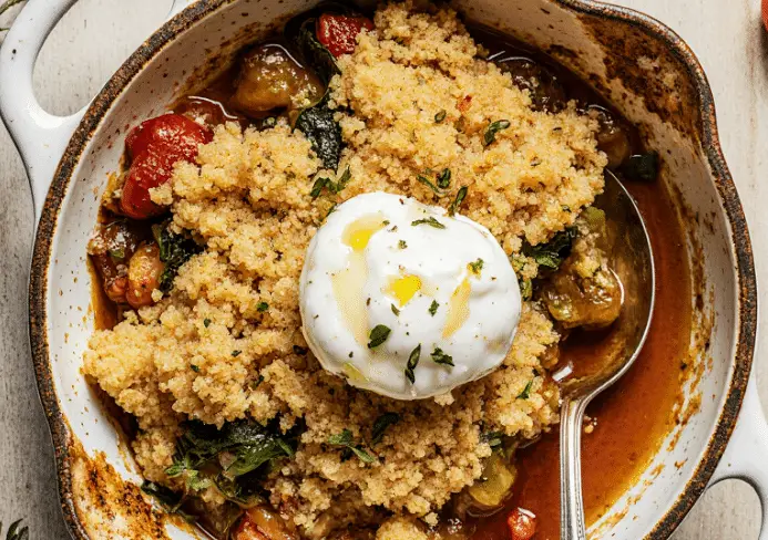 Crumble de Légumes & Burrata Crémeuse