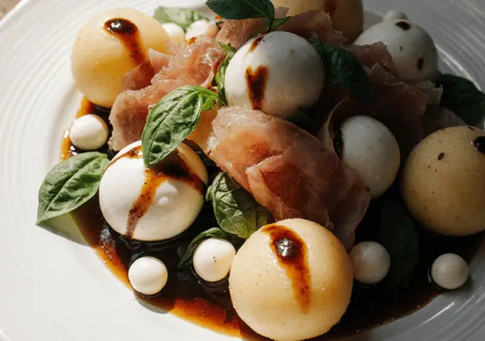 salade melon mozzarella jambon cru