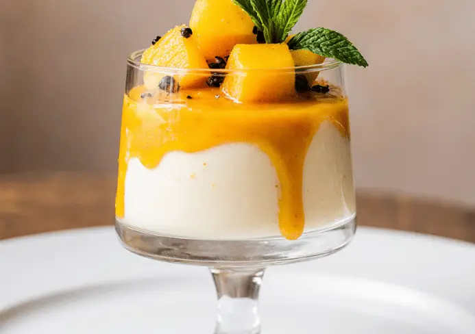 Panna cotta à la vanille et coulis