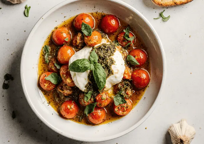 tomates rôties à la burrata