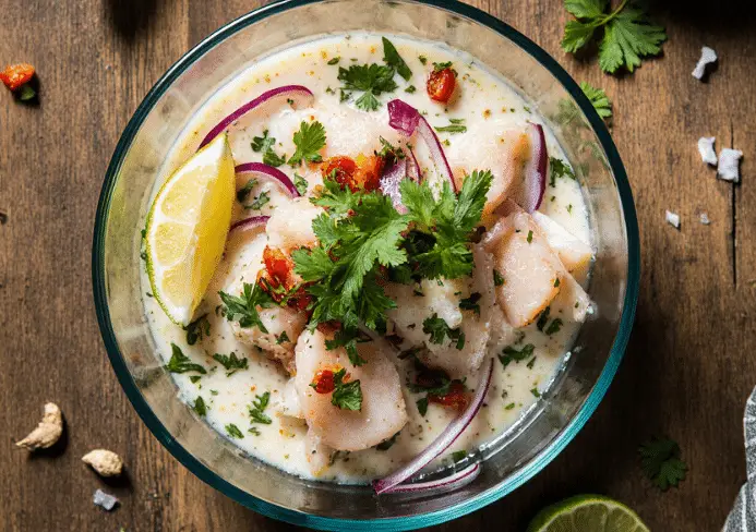 ceviche de poissons marinés