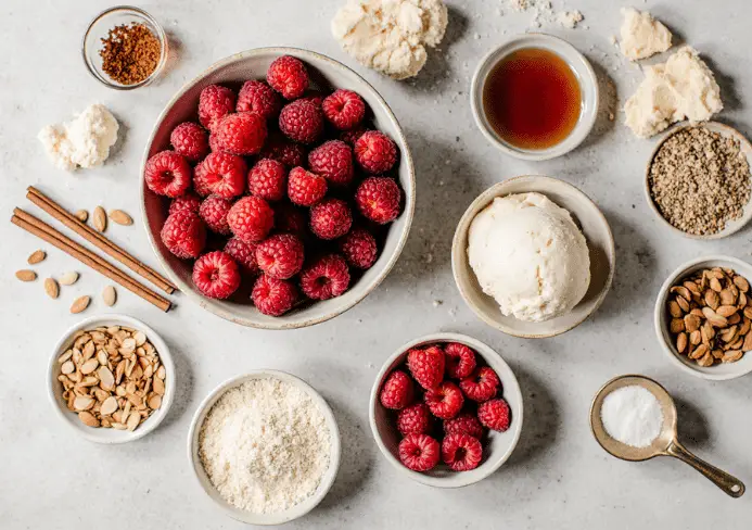 glacé aux framboises