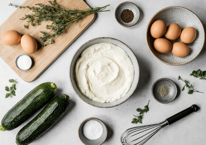 flan de courgettes au fromage blanc