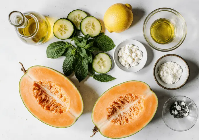 salade melon concombre
