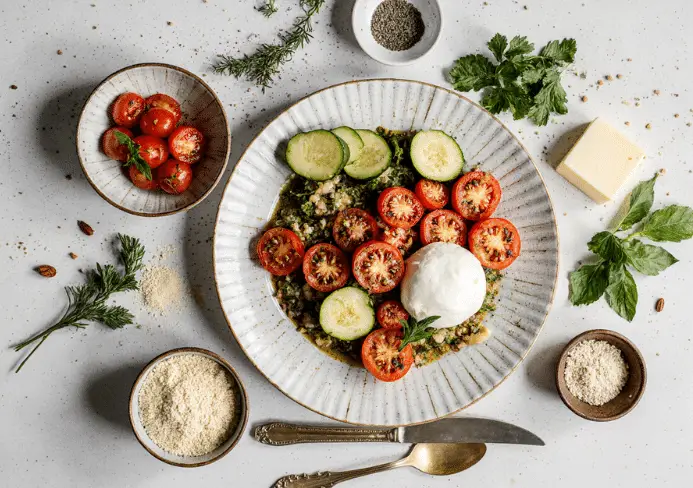 Crumble de Légumes & Burrata Crémeuse