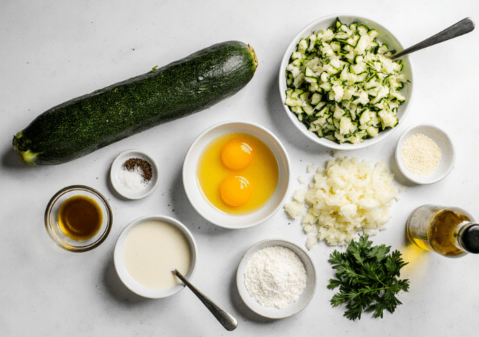 minis flans de courgette