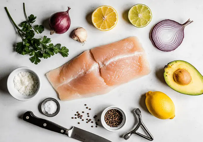 ceviche de lieu noir