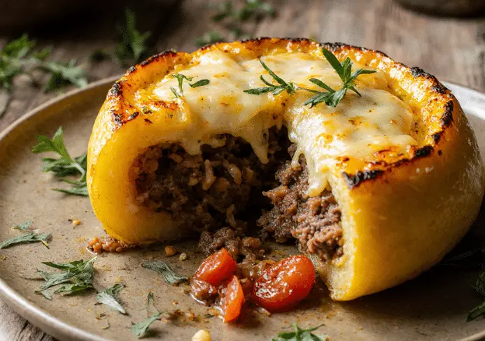 Pâtisson farci à la viande