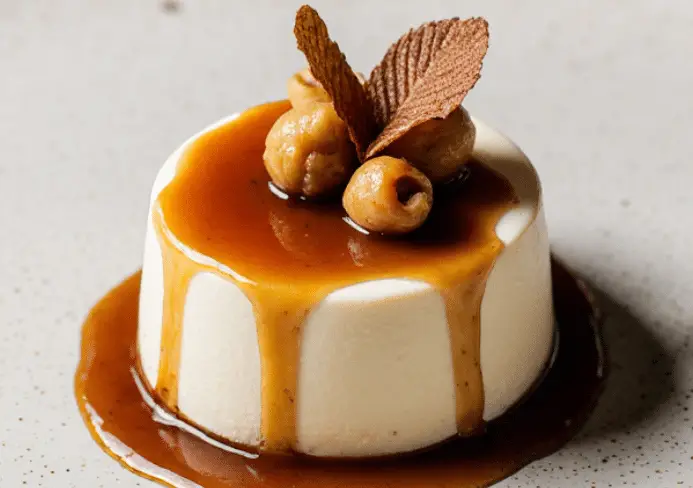 entremet vanille cacahuètes