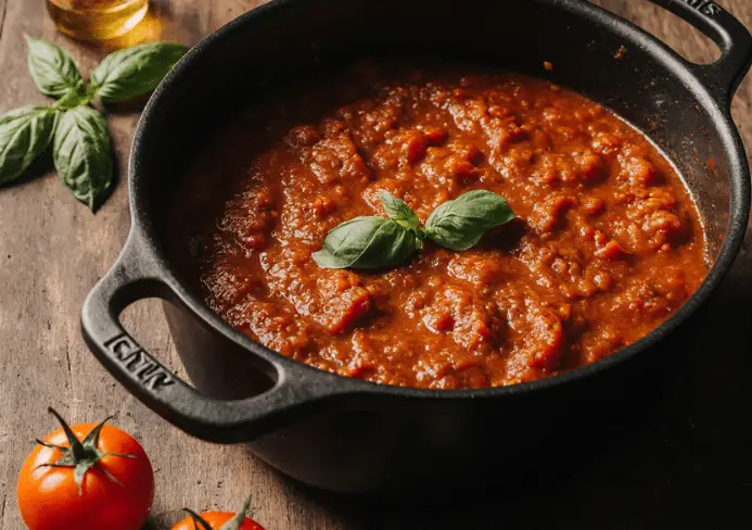 Fresh Tomato Basil Marinara Sauce Recipe