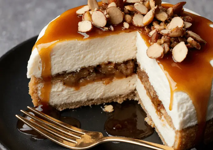 Entremets caramel et mousse noisette