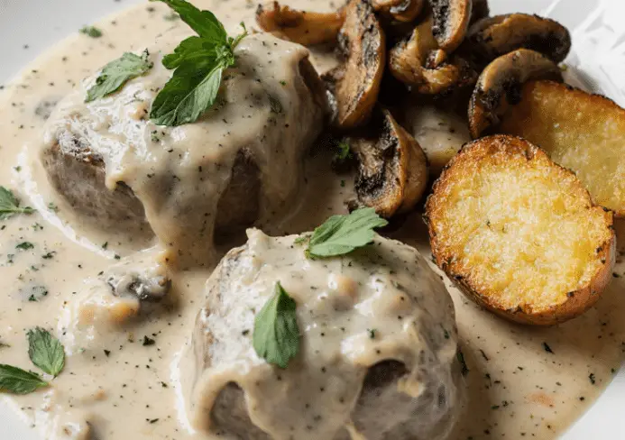 Paupiette de veau à la crème et au vin blanc