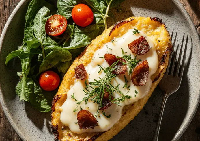 Recette du pâtisson farci aux lardons et au comté