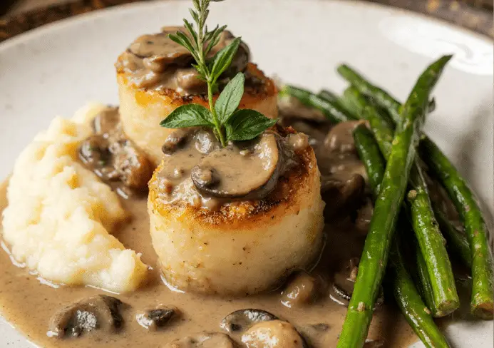 Paupiettes de Veau aux Champignons et à la Crème