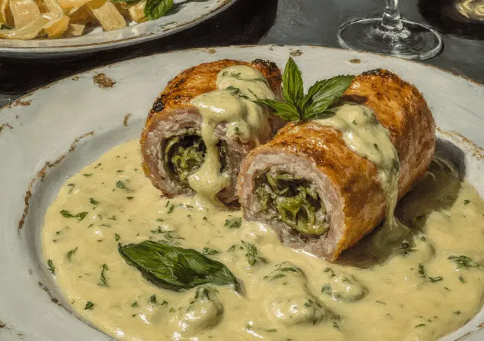 Paupiettes de veau au vin blanc et champignons