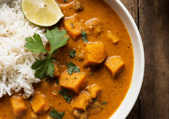 Curry de potimarron à la crème de coco