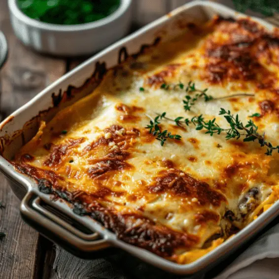 Lasagnes d'hiver à la courge butternut et aux champignons