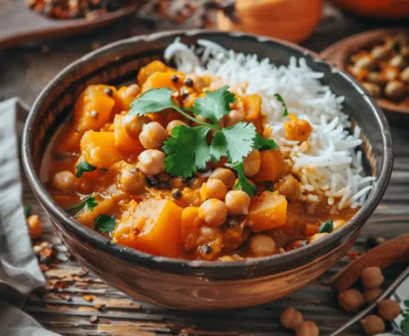 Curry aux pois chiches et butternut
