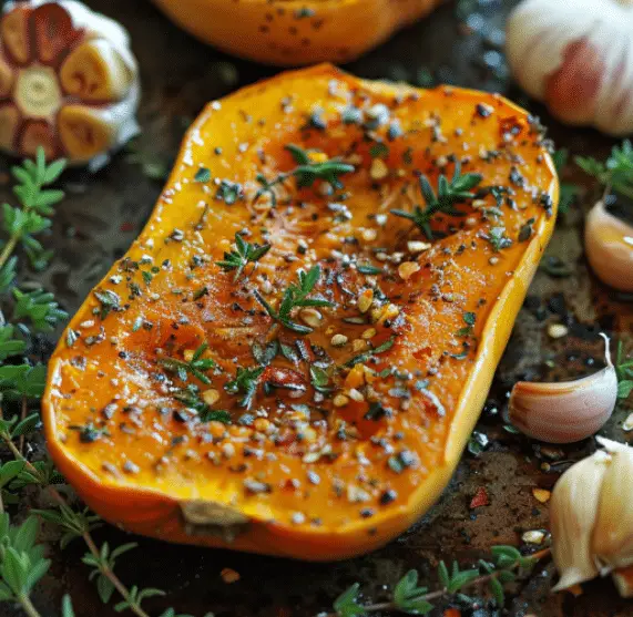 Courge butternut rôtie au four