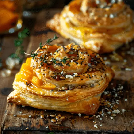 Feuilleté au potimarron et au miel