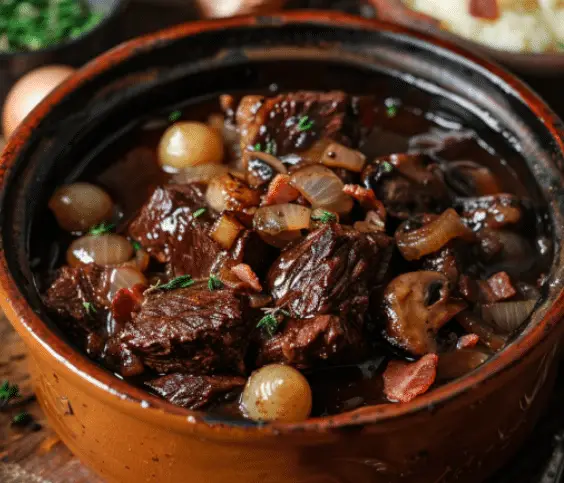 Slow Cooker Beef Bourguignon