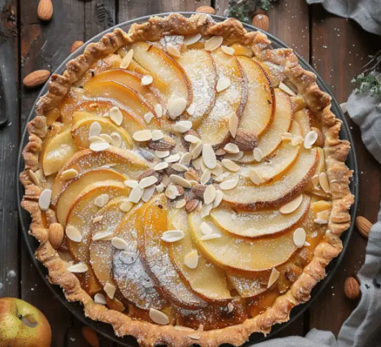 Tarte poire amandine