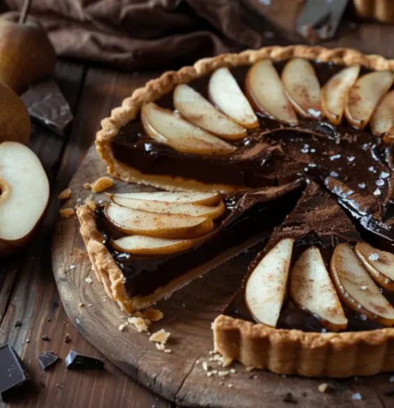 Recette de tarte poire chocolat maison, facile et rapide à réaliser