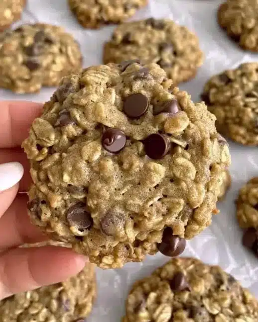 Cookies à l'avoine avec pépites de chocolat, croustillants et délicieux