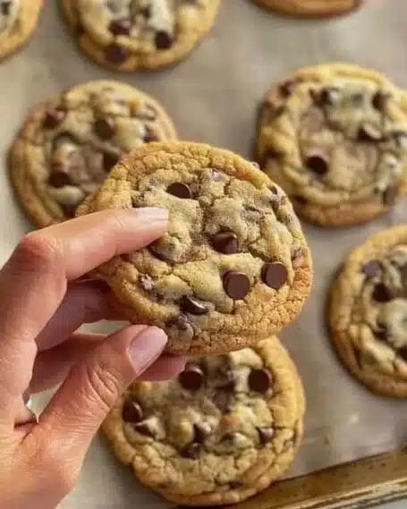 Cookies au chocolat au beurre noisette dorés et appétissants