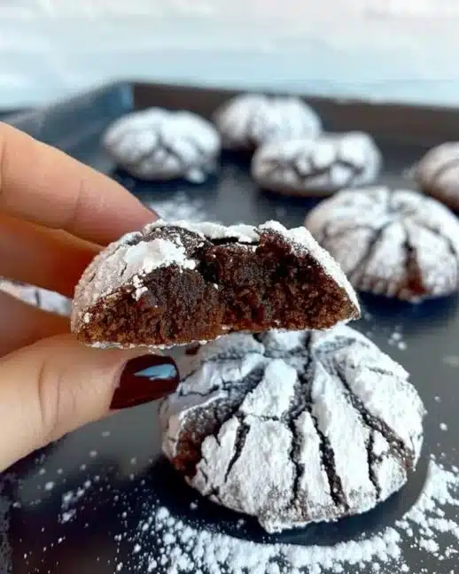 Cookies au chocolat craquelés, croustillants et moelleux, prêts à être dégustés.
