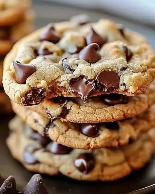 Cookies moelleux aux pépites de chocolat fraîchement cuits