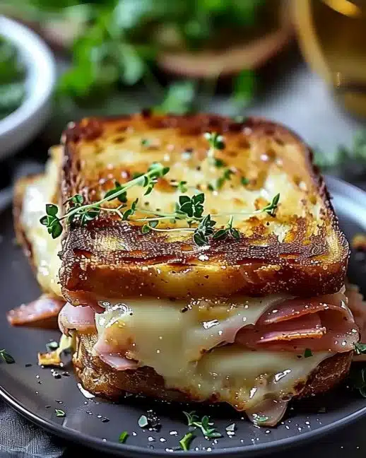 Recette délicieuse de Croque-Monsieur au Four, plat traditionnel français.